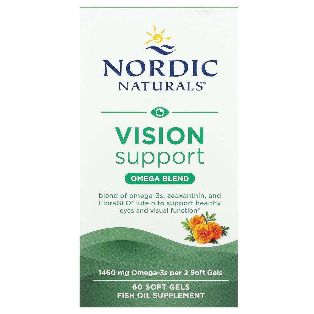 Nordic Naturals, добавка для поддержки зрения, омега-смесь, 60 капсул