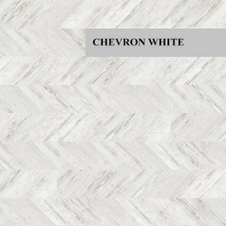 Пробковый пол Chevron White