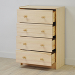 Комод 62х30х90, Раст, деревянный, с 4 ящиками для одежды, игрушек, вещей, из массива сосны, IKEA