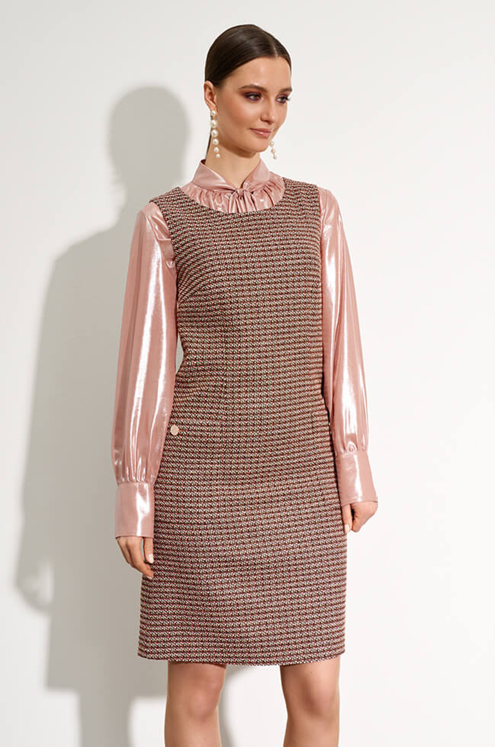 51439 Платье женское (бежево-коричневый)