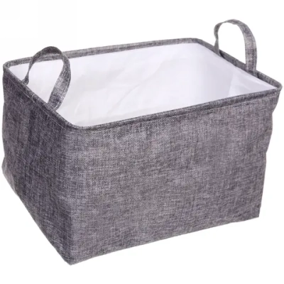 Коробка для хранения вещей с ручками «ВЕСТА», цвет серый, 38*26*21см