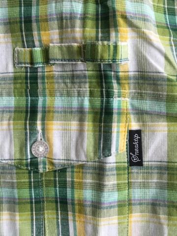 Рубашка с коротким рукавом Sneaktip Cobra Plaid зеленая