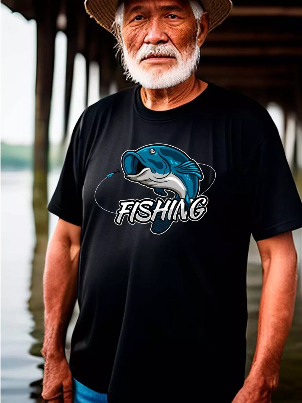 Футболка для рыбака с картинкой