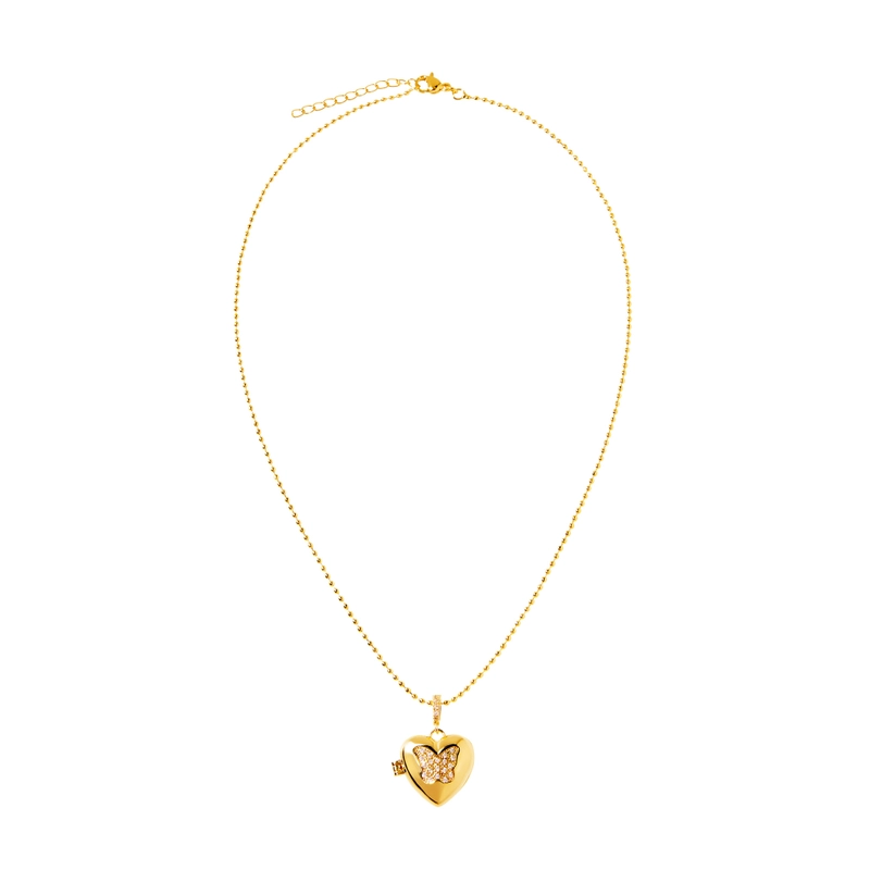 Колье Сердце с Секретом – Бабочка