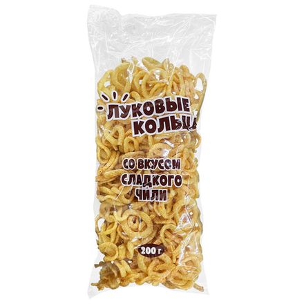 Луковые кольца со вкусом сладкого чили 200 гр