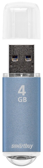 USB флеш накопитель 4 Gb SmartBuy V-Cut Blue, голубой (SB4GBVC-B)