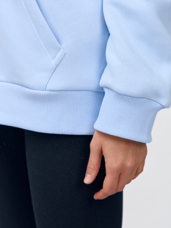 Худи зип с начесом (голубой)