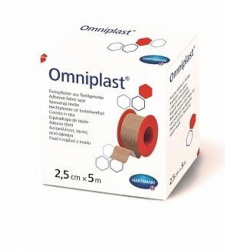 OMNIPLAST - фикс.пластырь из текстильной ткани /цвет кожи/ 2,5см х 5м 1шт.
