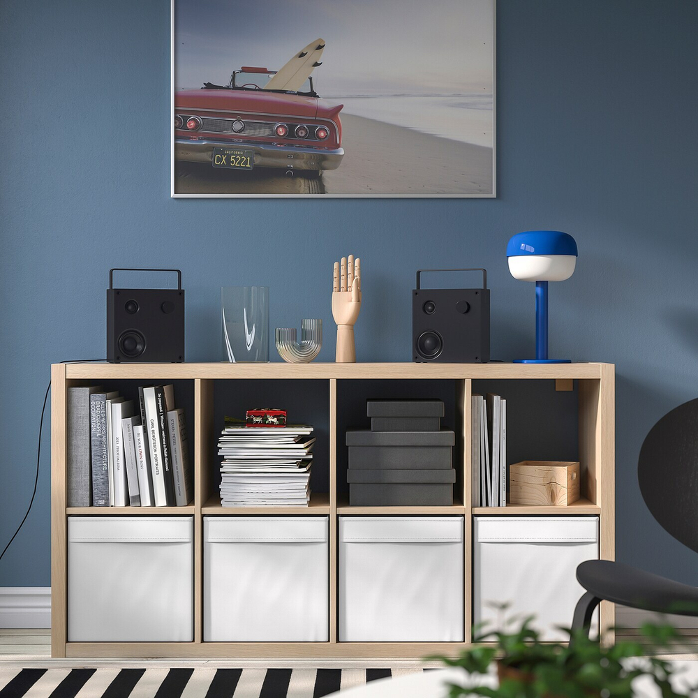 IKEA VAPPEBY  (ИКЕА ВАППЕБЙ)  -  Колонки Bluetooth, черные/2 шт gen 3, 20x20 см