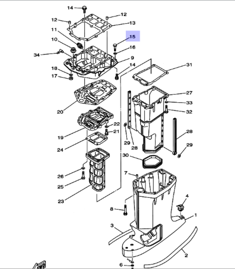 Болт для лодочных моторов  970950804500
