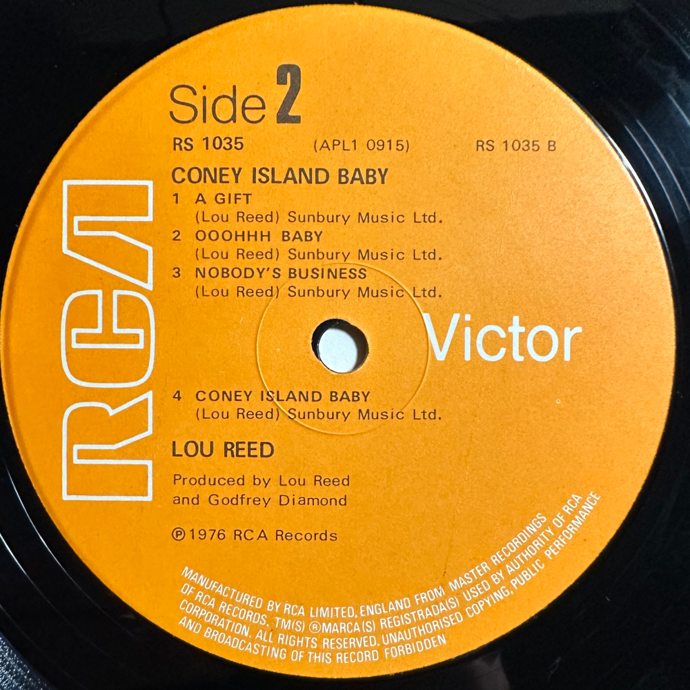Lou Reed - Coney Island Baby (Англия 1976г.)