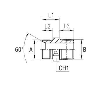 Штуцер FC BSP 1.1/4 - NPT 1.1/2