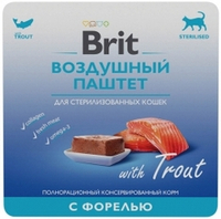 Brit 100гр Sterilised Trout (паштет) для стерилизованных кошек, с форелью