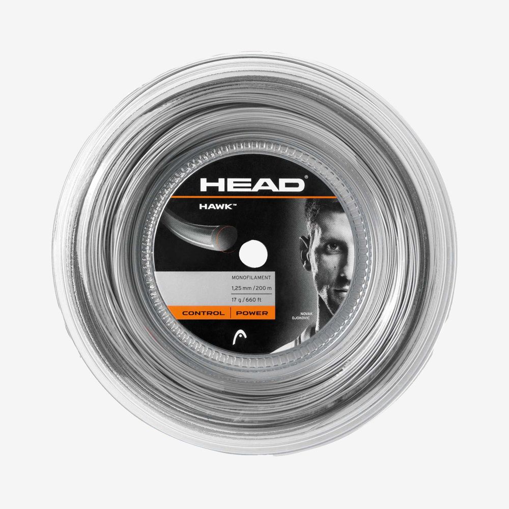 Струны для тенниса HEAD HAWK GREY Бобины 200 м