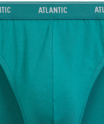 Мужские трусы слипы спорт Atlantic, набор 2 шт., хлопок, бирюзово-зеленые + темно-голубые, 2RMP-094