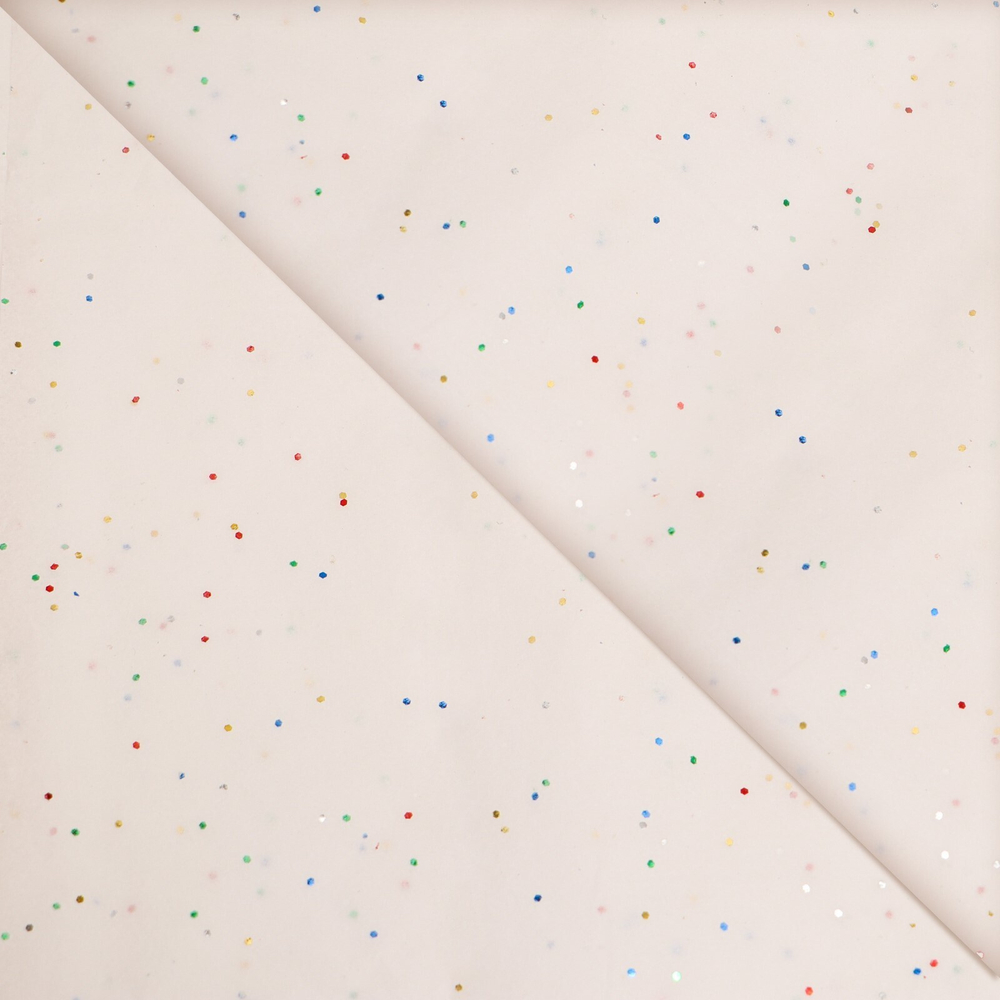 Бумага упаковочная тишью, «Конфетти», белая, 50×66 см, 9618335