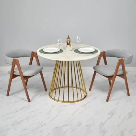 Стул Bradex Home Alan серый букле с ножками цвета орех