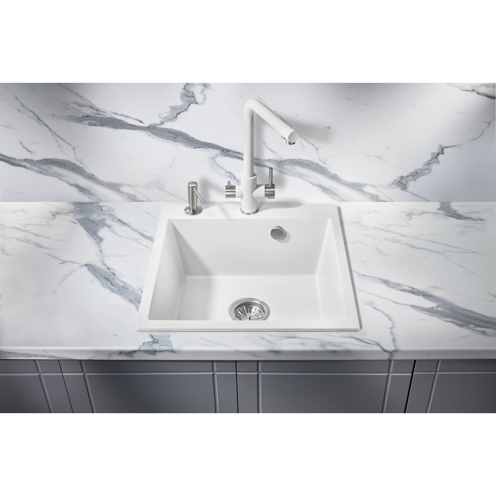 Мойка для кухни MILACIO Murcia 51 Cuarzo MC.77022, белый