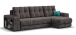 Угловой диван Босс ХЛ Велюр Алькантара серый