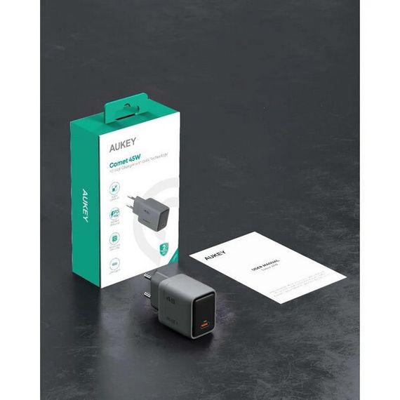 Cетевое зарядное устройство Aukey Comet 45W (AWC-PA-C2G) Gray