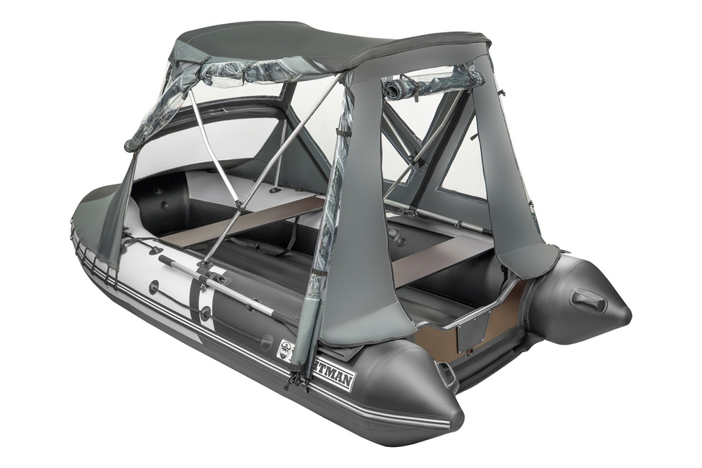 Тент трансформер КОМБИ Yachtman 360 НДНД (графит/черный)
