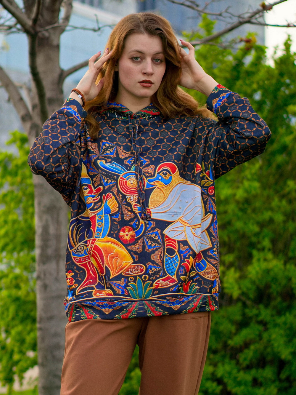 Худи 2024 - принт русский лубок