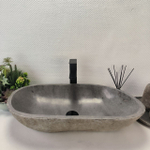 Раковина из речного камня RS63635 (64*35*16) 0124