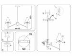 Люстра на штанге Ambrella Light HIGH LIGHT LH57121