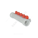 Коллектор PP-R белый Дн 40х20 на 4 выхода с кранами VALFEX 101134004