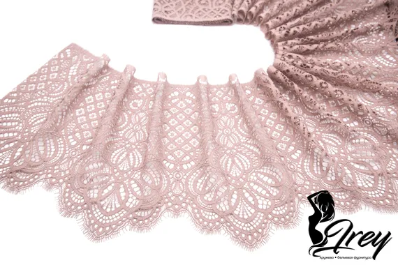 01-58 Кружево шантильи 25 см, кофейная роза