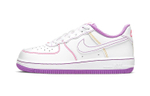 Middle-aged children's Nike Air Force 1 stitching retro casual shock absorption non-slip wear-resistant low-cut children's sneakers white purple