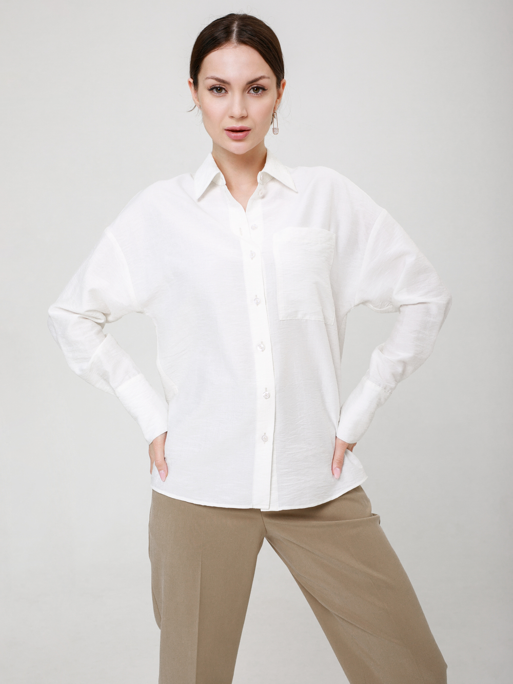 Рубашка женская | Бл-1012 б вискоза крэп