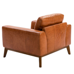 Кресло из кожи KF1016-1P /5036 светло-коричневое