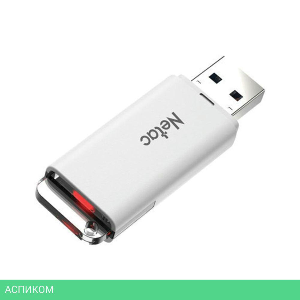USB Flash-накопитель Netac U185 2.0 16GB белый (NT03U185N-016G-20WH)