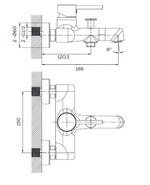 Смеситель для ванны AltroBagno Intento 0218 Cr