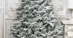 Заснеженная елка с гирляндой «Швейцарская» (Литая хвоя) 240 см / 2,4 м