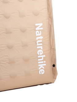 Коврик надувной односпальный Naturehike D series, с подушкой, бежевый (CNK2550WS025)