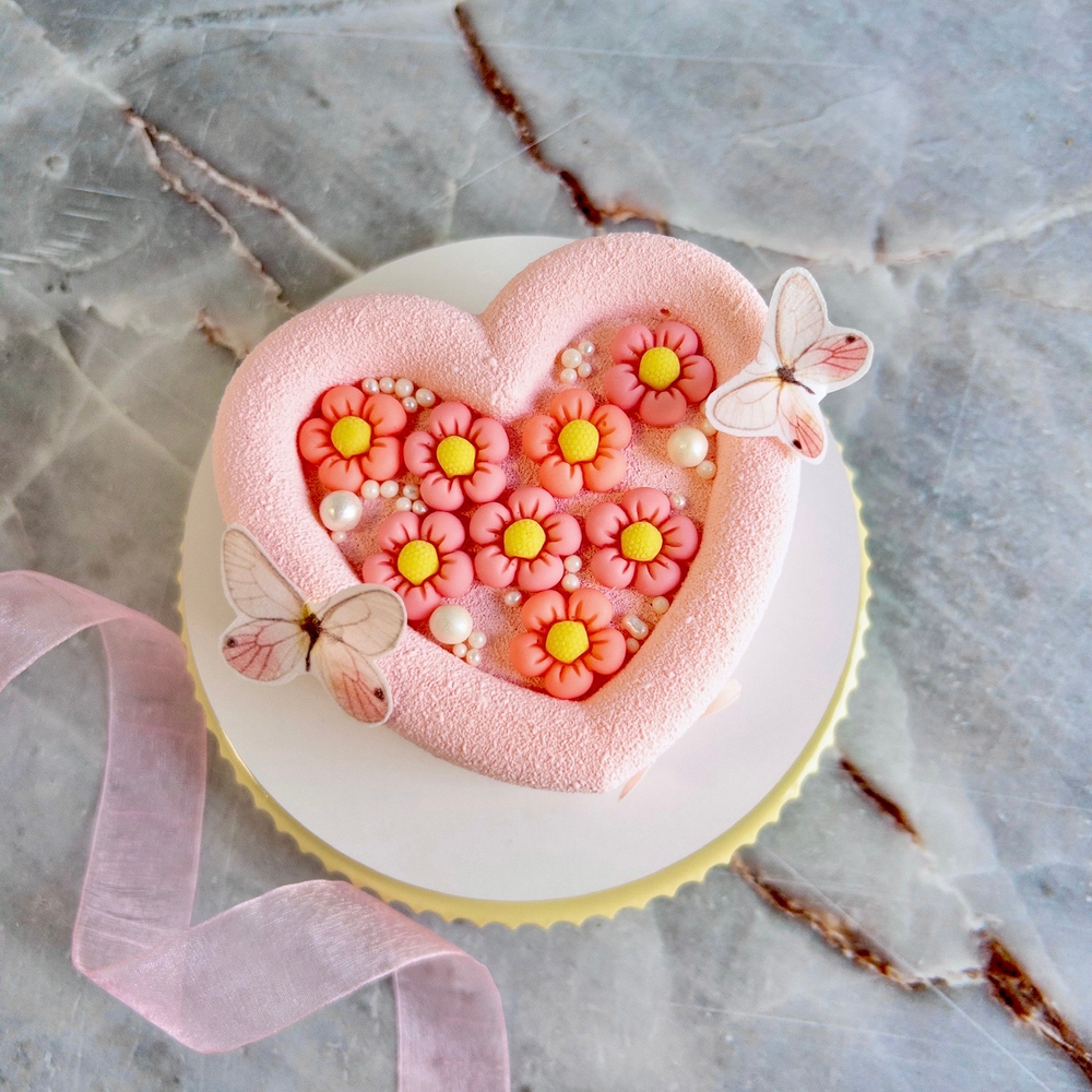 Муссовый торт Манго-маракуйя (Сердце)