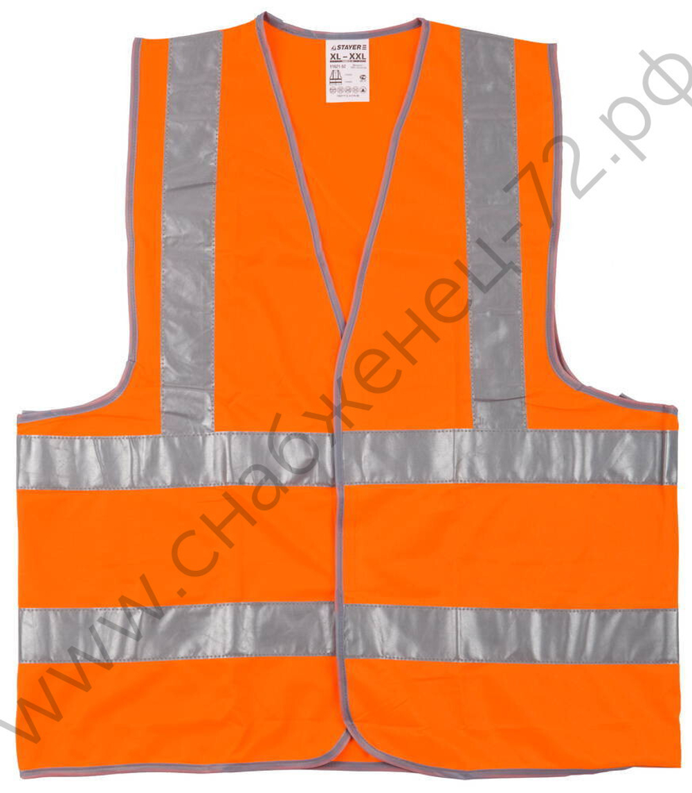 STAYER р.52-54, оранжевый, сигнальный жилет (11621-52)