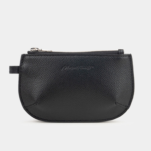 Ключница-кошелек Chatelain из кожи сафьяно, черного цвета