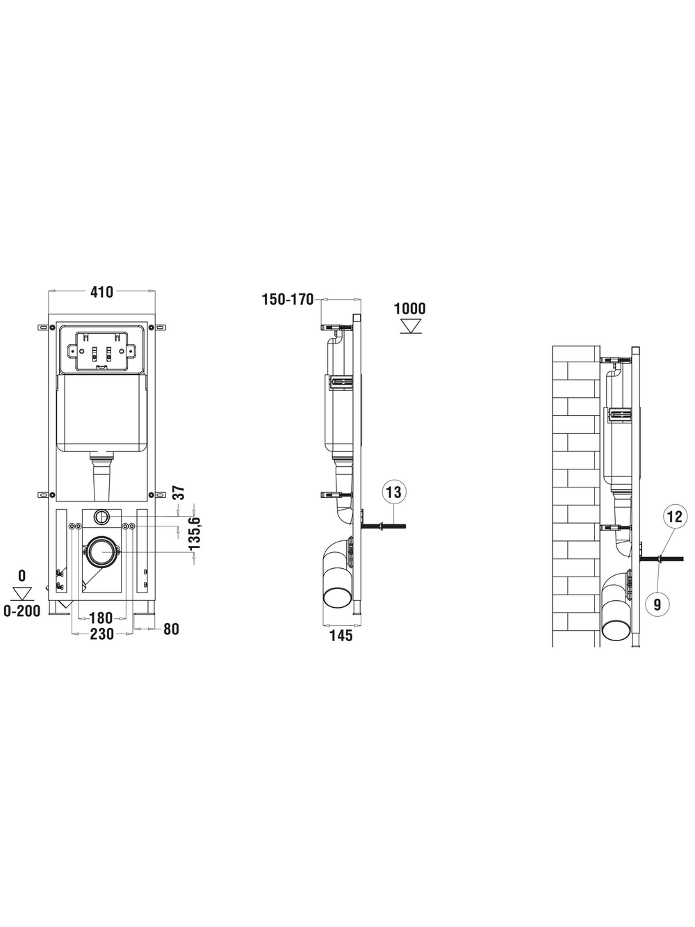 Кнопка хром нажимная для инсталляции WeltWasser  WW MARBERG 410 RD CR  10000005950  Круглая