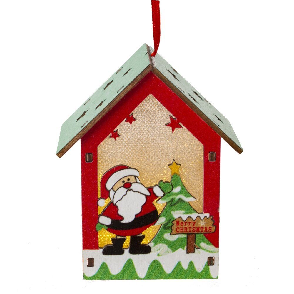 GAEM Изделие декоративное подвесное "Домик" с подсветкой, L8 W6,5 H10 см, 2в.