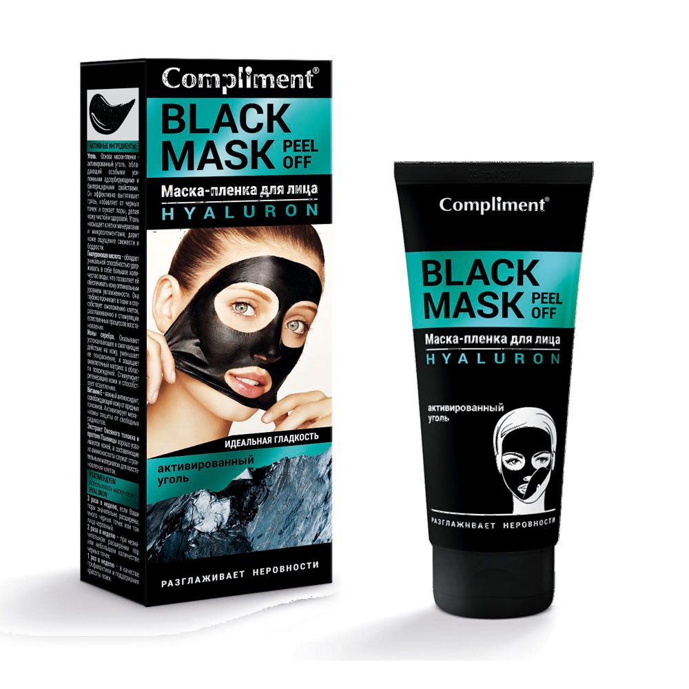 Compliment Black Mask Маска-пленка для лица HYALURON - Timex | Cosmetics  and Perfumery