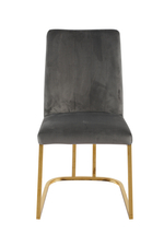 Стул обеденный Ist Casa Пресли, 42х44х92, серый, золото