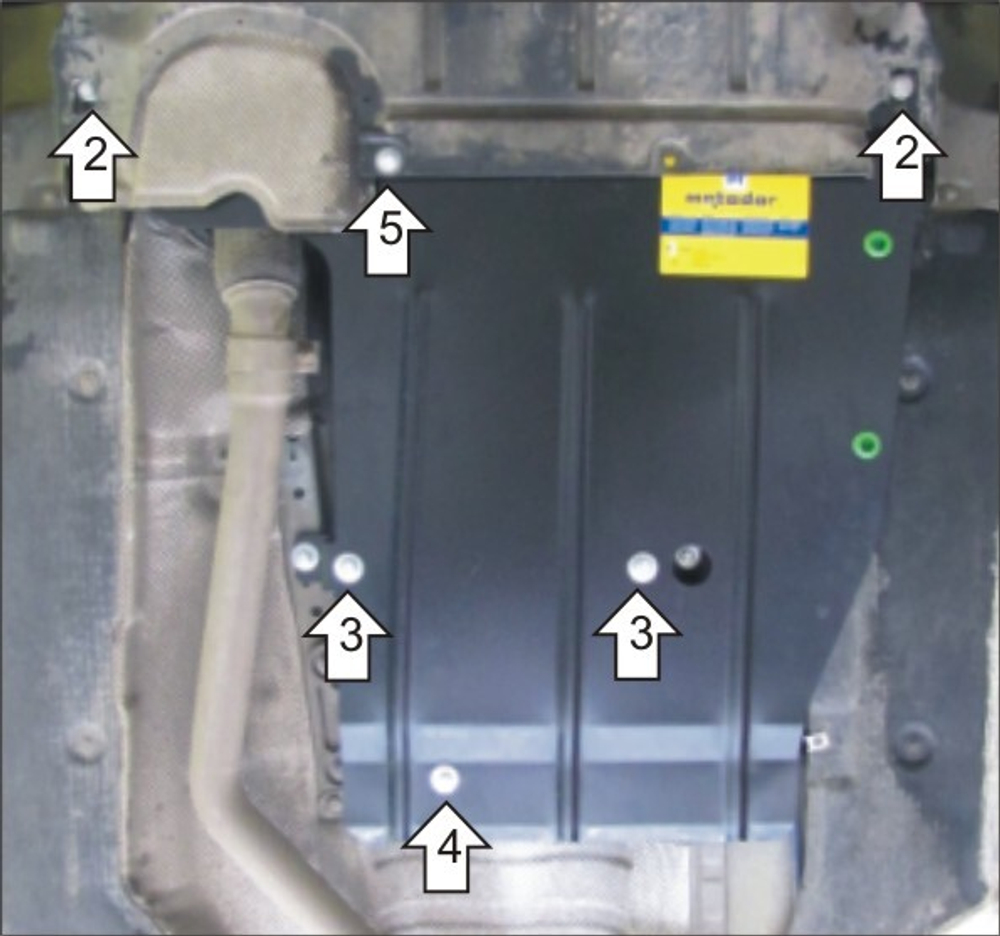 Усиленная защита Motodor кпп. 2 мм, сталь. для BMW 1 (e81, E87) 2004-2007,BMW 3 (e90) 2005-2008,BMW 1 (e81, E87) 2007-2012 арт.00218