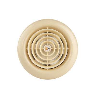 Вытяжной тонкий вентилятор для ванн и кухонь ММ 120 круглый 150 м³/час кремовый