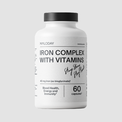 Комплекс железа Iron complex with vitamins, 60 капсул | MOLODAY