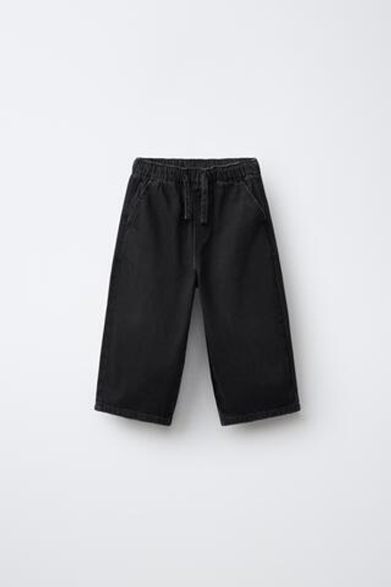 ZARA ДЖИНСЫ WAIST LOOSE, ЧЕРНЫЙ