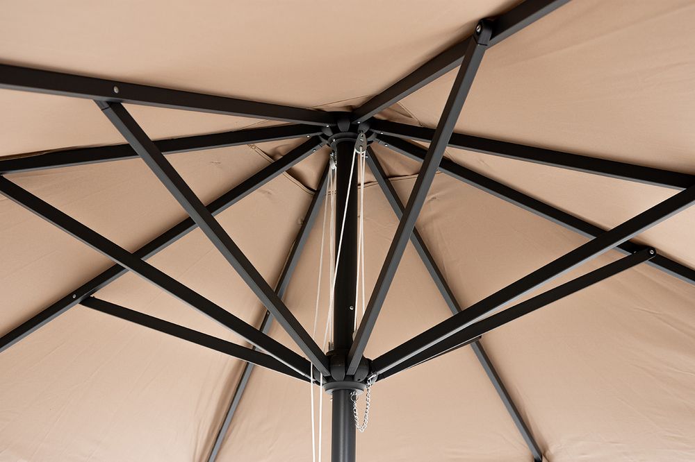 "Джулия" зонт садовый 3х3м на центральной опоре, тент бежевый