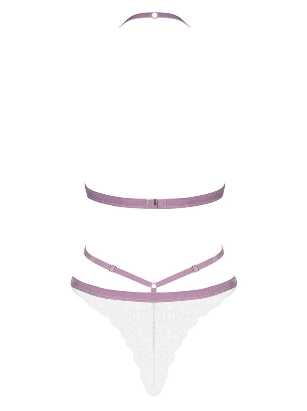 Комплект Lilyanne из нежного кружева (Размер: L-XL) (Цвет: белый)